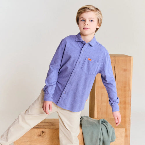 AO76 Dan Shirt  - Heather Mid Blue
