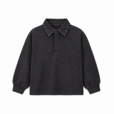 Little Parni Boys Denim Collar Polo (K700) - Grey