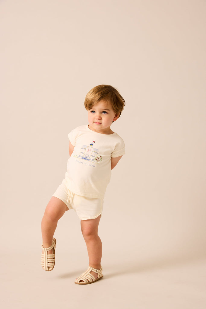Lil Legs House Marled Set Boy - Cream