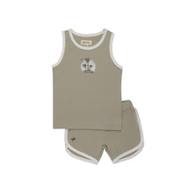 Load image into Gallery viewer, Ely's &amp; Co Ribbed Printed Palm Collection Terry Tank and Shorts - Sage