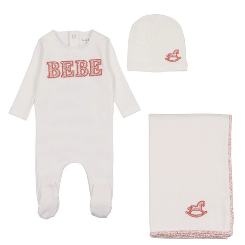 Bee & Dee Bebe Ditsy 3PC Set - Arctic White Girls