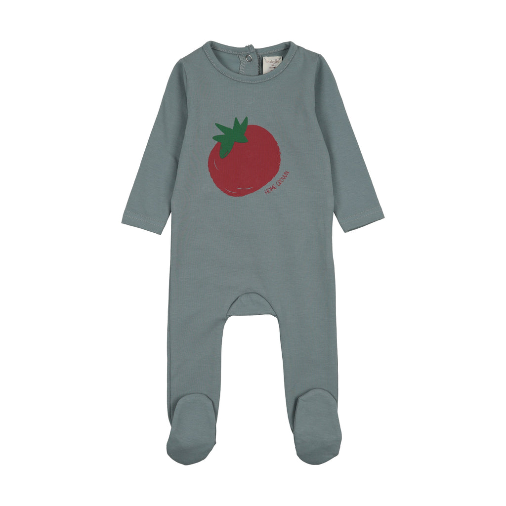 Lil Legs Tomato Footie & Hat - Blue