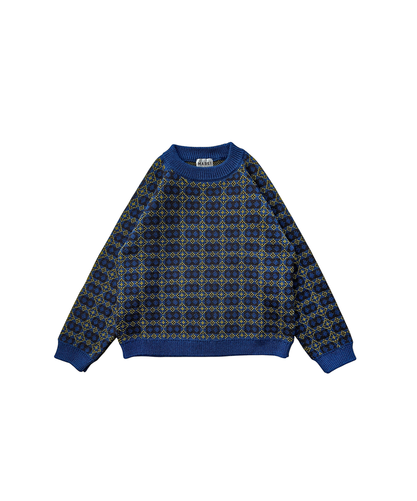 Mabli Brae Wool Knit Pullover - Deep Sea