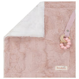 Bondoux Fuzzy Security Blanket - Pink/White