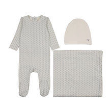 Load image into Gallery viewer, Lilette Gem Stripe Layette Set - Cream/Blue