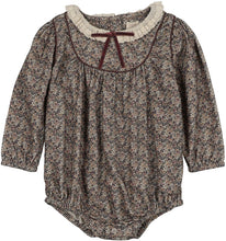 Load image into Gallery viewer, Lil Legs Home Garden Girls Romper - Oxford Tan Print