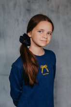 Load image into Gallery viewer, Limited Edition Plaid Bow Sweat Dress - Blue