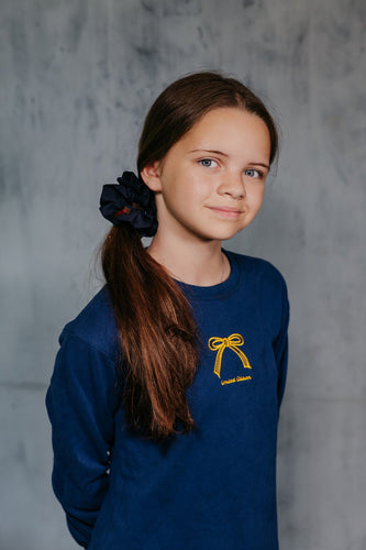 Limited Edition Plaid Bow Sweat Dress - Blue