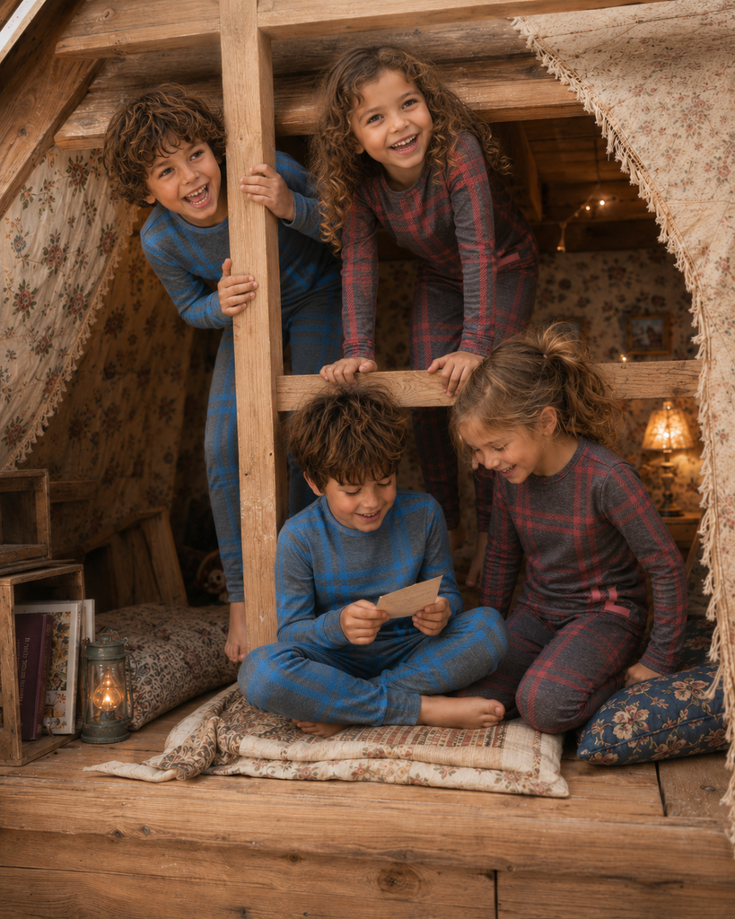 Little Label Red Plaid Logo Pajamas