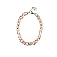 Load image into Gallery viewer, Picky Baby Enamel Pink and Silver Plated Link Bracelet
