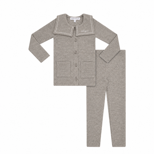Little Parni Toddler Cardigan Set (K694) - Grey