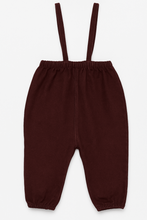 Load image into Gallery viewer, Lil Legs Rugged Threads Bubble Suspender Pants - Burgundy Denim