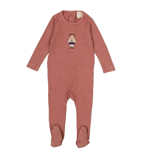 Lil Legs Doll Footie - Vintage Pink
