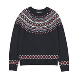 Sweet Threads Aster Crew Sweater - Navy Blue
