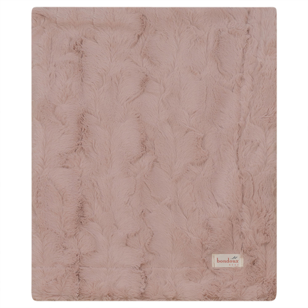 Bondoux Fuzzy Blanket - Mauve Pink