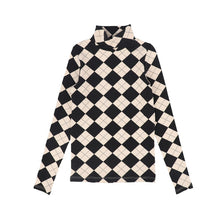 Load image into Gallery viewer, Little Parni Argyle Turtleneck (K705) - Black