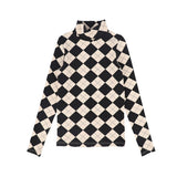 Little Parni Argyle Turtleneck (K705) - Black