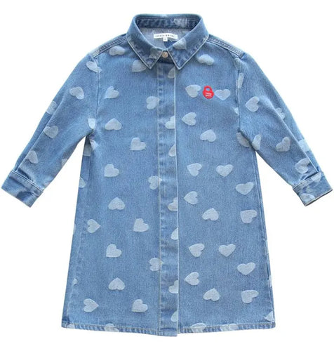 Little Parni Heart Dress (K598) - Denim