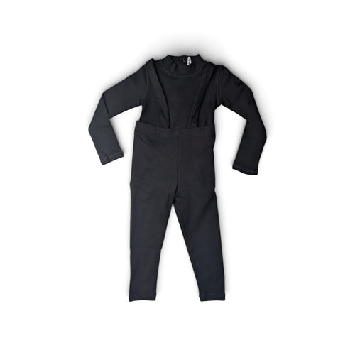 Little Parni Onesie And Overall Set (K725) - Black