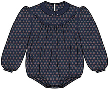 Load image into Gallery viewer, Lil Legs Home Garden Girls Romper - Navy Print