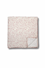 Load image into Gallery viewer, Little Threads Mauve Heirloom Vine Muslin Blanket