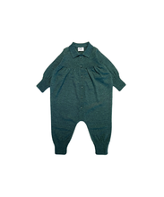 Load image into Gallery viewer, Mabli Artist Wool Knit Romper - Pine Melange