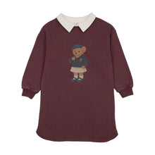 Load image into Gallery viewer, Lil Legs Doll Sweatshirt Dress - Washed Burgundy