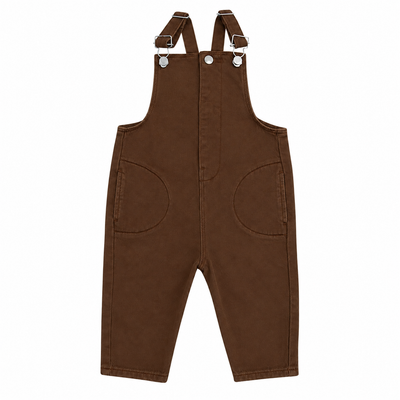 Little Parni Denim Overalls (K704) - Brown Denim