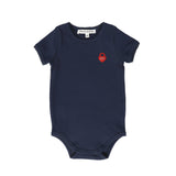 Little Parni Pico Trim Baby Onesie (K604) - Navy Blue