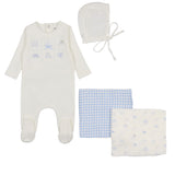 Bee & Dee Take-me-Home Gingham Boys 3PC Set - Chalk White
