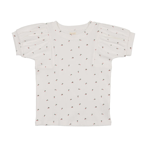 Lil Legs Denim Capsule Girls Tee - White (Short Sleeve)