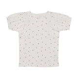 Lil Legs Denim Capsule Girls Tee - White (Short Sleeve)