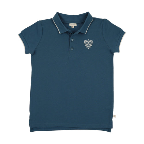 Lil Legs Logo Polo - Slate (Short Sleeve)
