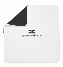 Load image into Gallery viewer, Elisabetta Franchi Embroidered Logo Padlock Blanket - Ivory/Ivory/Black-Gold