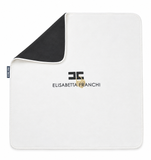 Elisabetta Franchi Embroidered Logo Padlock Blanket - Ivory/Ivory/Black-Gold