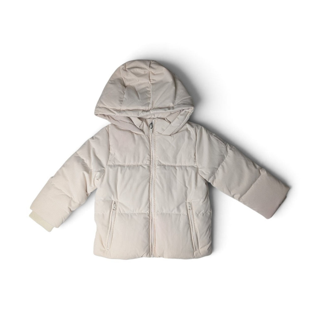 Bomboogie Hooded Baby Down Jacket - White Swan