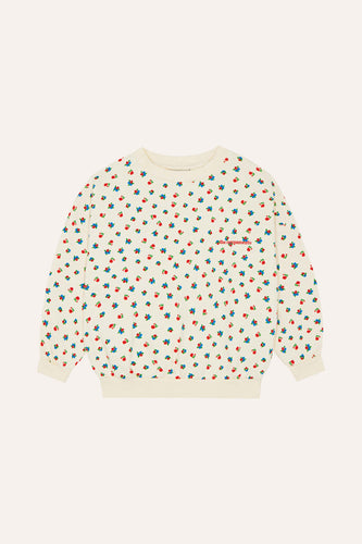 The Campamento Small Flowers Allover Baby Sweatshirt - Ecru