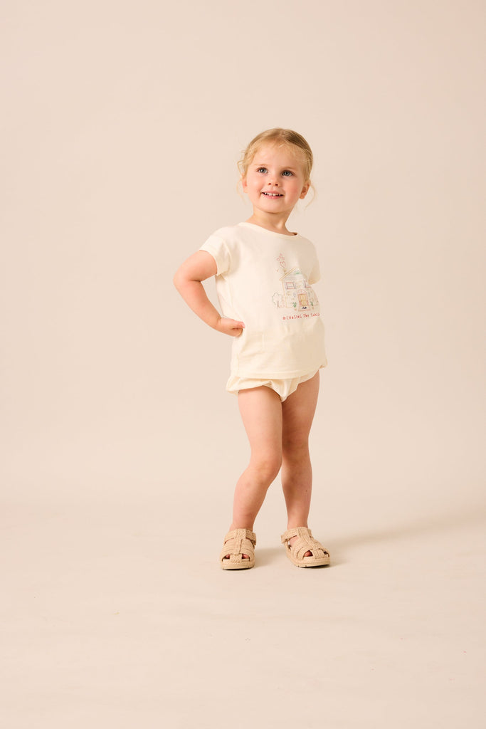 Lil Legs House Marled Set Girl - Cream