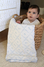 Load image into Gallery viewer, Little Threads Blue Lattice Muslin Blanket