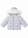 Ducc Blue Teddy Pocket Coat (White Fur)