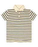 Little Parni Wide Striped Boys Polo (K615) - Navy/Ivory