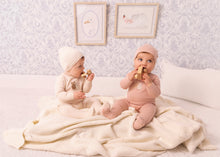 Load image into Gallery viewer, Mini Label Pink Sherpa Bunny Footie