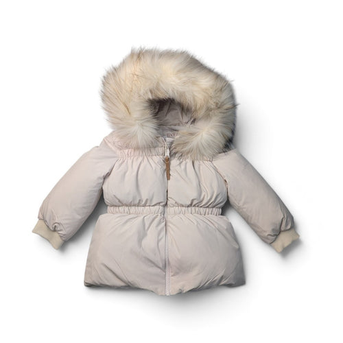 Mantel Gathered Baby Jacket - Beige