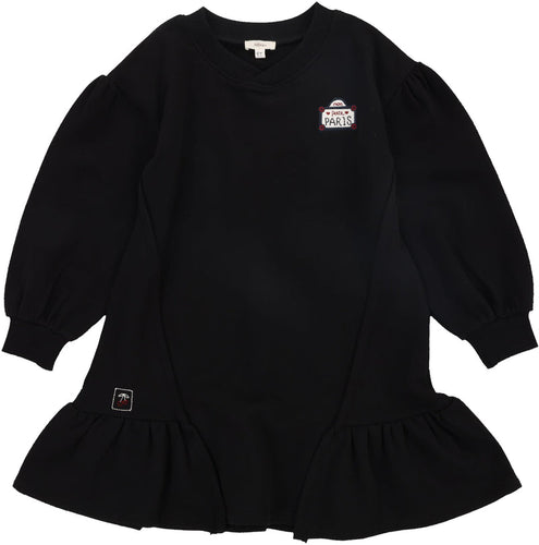 Lil Legs Mon Paris Girls Panel Dress - Black