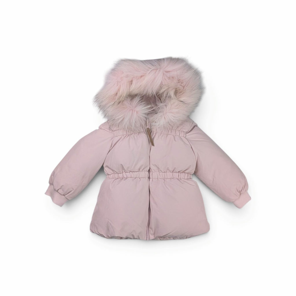 Mantel Gathered Baby Jacket - Light Pink