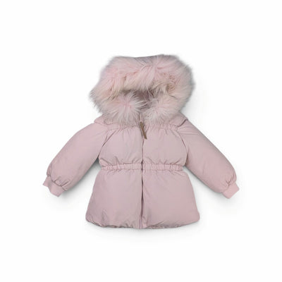 Mantel Gathered Baby Jacket - Light Pink
