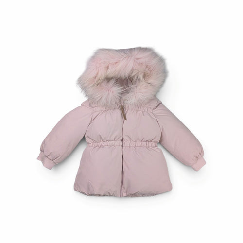 Mantel Gathered Baby Jacket - Light Pink