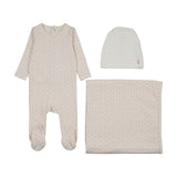 Lilette Gem Stripe Layette Set - Cream/Pink