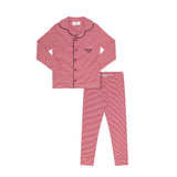 Heven Striped Lounge Pajamas - Ivory/Red (PJ15)