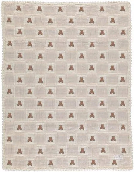 Bebe Organic Teddy Bear Blanket - Sand Teddy Patchwork